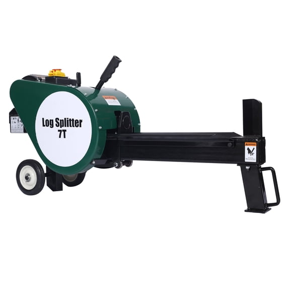 Electric Log Splitter 7 Ton - Double Flywheel, 2HP, Portable Firewood Splitter, 18 Inch Log Capacity