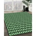 thumbnail image 3 of Ahgly Company Machine Washable Indoor Round Transitional Pastel Green Area Rugs, 7' Round, 3 of 7