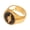 Black, variant on 7829 Enamel Ring Stainless Steel Base and Oil Drip Technique Religious Portrait Ring Jewelry Accessory For Women