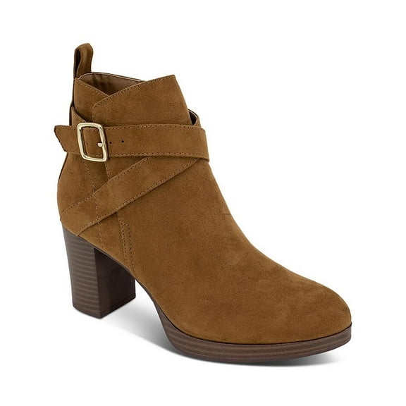 Style & Co. Womens Zaharaa Faux Suede Zipper Booties