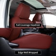 thumbnail image 4 of EKR Custom Fit RAV4 Seat Covers for Toyota RAV4 2019- 2025 LE,XLE,XLE Premium,Limited Full Set,Faux Leather(Burgundy), 4 of 8