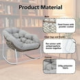 thumbnail image 4 of Outdoor Rocking Chair with Cushions, Large Sized and Metal Frame, Ergonomic Back Design for Garden, Porch, Patio and Various Space., 4 of 6