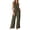 Army Green, variant on Women's 2 Piece Sets Halter Jumpsuit Sleeveless Flowy Wide Leg Pants Loose Fit Casual Outfit with Pockets