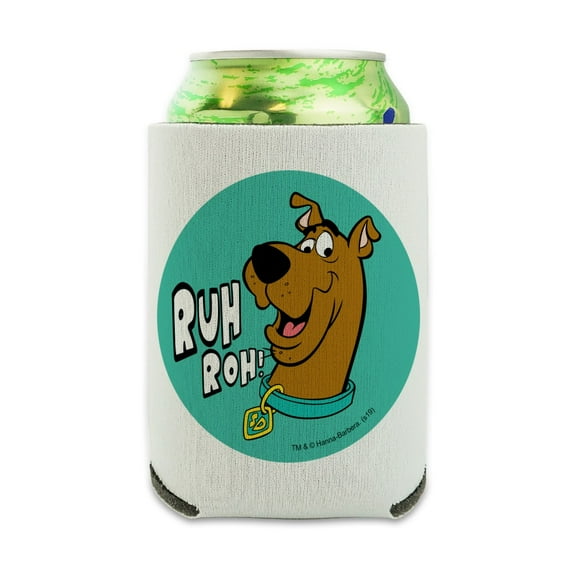 Scooby-Doo Ruh Roh Can Cooler - Drink Sleeve Hugger Collapsible Insulator - Beverage Insulated Holder