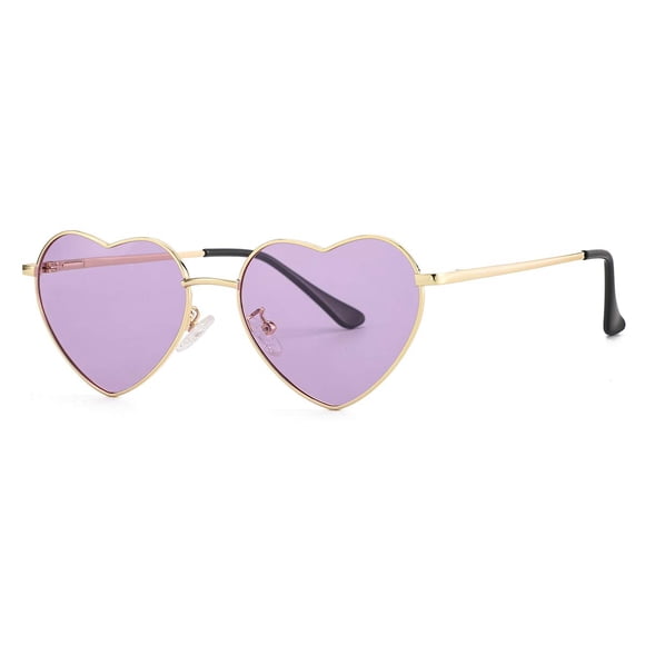 Gafas de Sol Polarizadas con Forma de Corazón para Mujer Gleyemor Doradas