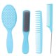 thumbnail image 2 of Hair Comb Set Four Types Multifunctional Hair Styling Brush Kit with Antislip Comfortable HandleBlue Boxed, 2 of 5