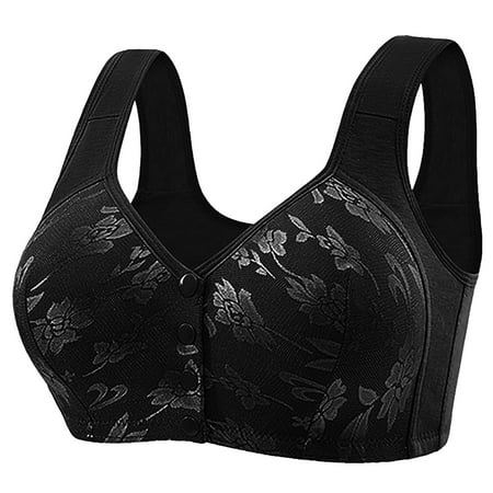 YEJIMAN New Shaping Cup Front Buckle Underwear Women s Lace Non Ring Vest Type Plus Size Bra  Black Lace Underwear For Women  Cotton Tummy Control Underwear For Women