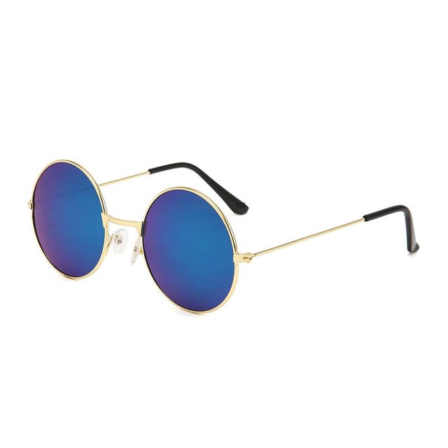 Gafas de sol redondas retro Gafas marinas Gafas de sol con montura redonda Gafas de montura redonda de tendencia colorida