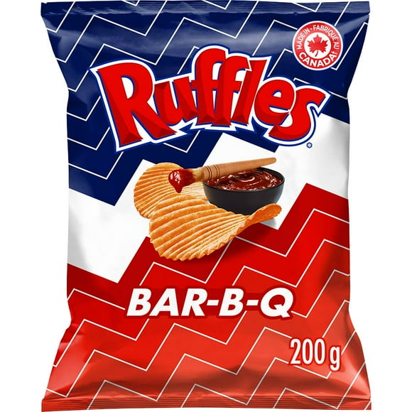 Ruffles Bar-B-Q Flavoured Potato Chips, 200g
