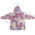 thumbnail image 7 of Goldendoodle Dog and Flower Floral Blanket Hoodies for Kids 6-13YR Oversize Wearable Blanket Hoodies for Boys Girls Teens, 7 of 7