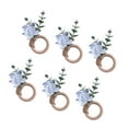 thumbnail image 3 of 6 hebillas para servilletas, anillos para servilletas, soportes de madera para vajilla, decoración para eventos, bar, Acción de Gracias, restaurante, Azul, 3 of 8