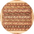thumbnail image 1 of Ahgly Company Indoor Round Abstract Orange Modern Area Rugs, 8' Round, 1 of 4