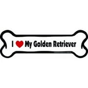 imagine this bone car magnet, i love my golden retriever, 2-inch by 7-inch