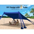 thumbnail image 3 of Carpa de playa Vibemo 305 x 305 cm UPF50+ con sacos de arena y postes, 3 of 7