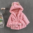 thumbnail image 2 of Odeerbi Baby Boys Girls Coats Winter Outerwear Jackets Kids Solid Cartoon Faux Christmas Wool Sweater Plus Velvet Cloak Thick Warm Clothes, 2 of 4