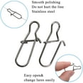 thumbnail image 3 of OROOTL 100pcs Duo Lock Snap Black Stainless Steel Nice Snap Swivels Size 0#-8# Test:26LB-220LB, 3 of 6