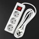 thumbnail image 5 of Blanco - Regleta de 3 tomas, toma múltiple - Regleta de 5 tomas + interruptor, extensión de regleta - 5P/16A/3G1mm² - Protección infantil Cable de alimentación de 2m, 5 of 5
