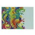 thumbnail image 3 of Psychedelic Cutting Board, Digital Made Fluid Rainbow Color Paint Splash Contemporary Psychedelic Design, Decorative Tempered Glass Cutting and Serving Board, Small Size, Multicolor, by Ambesonne, 3 of 5