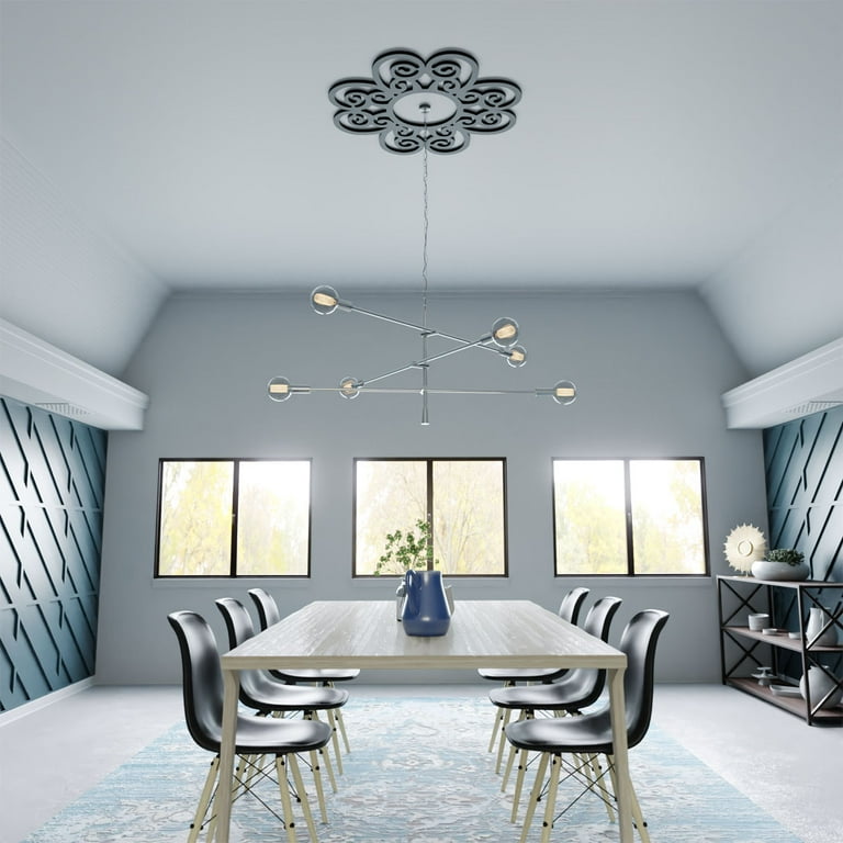 8 Inch Brushed Nickel Ceiling Medallions Shelly Lighting