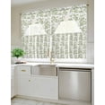 thumbnail image 4 of Sage Green Fruit Swag Valance and Tier Curtains 36'' Length Set, Vintage Plant Nature Botanical Flower Light Filtering Kitchen Curtains, Tier Curtain Valances for Bathroom/Living Room/Bedroom/Café, 4 of 6