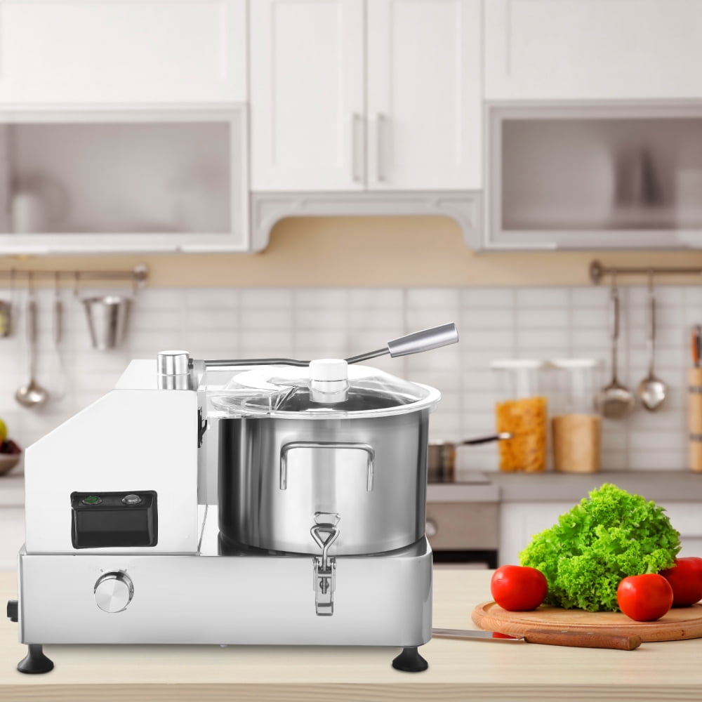 Commercial Food Processor, 1800w Stainless Steel Food Processors, Heavy Duty Electric Vegetable Chopper with Variable Speed Control 6l Large Capacity, Suitable for Commercial Kitchens and Restaurants