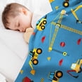 thumbnail image 2 of Construction Blankets for Boys Girls, Fuzzy Excavator Toddler Blankets for Boys Girls Teens Soft Truck Blanket Tractor Blanket Flannel Throw Blanket Birthday Children''s Day Gifts, 40\\, 2 of 6