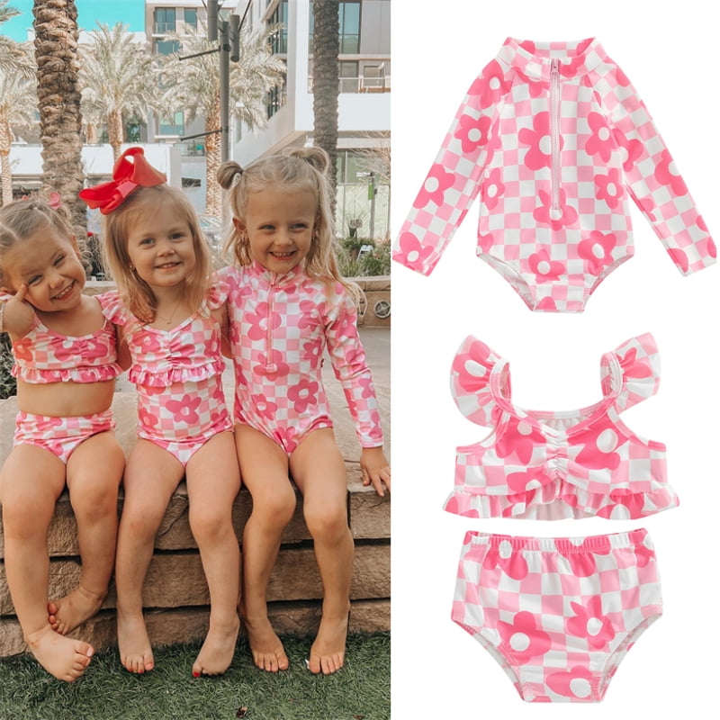 Baby girl swimsuit long sleeve sale
