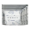 thumbnail image 4 of Lttoisl Lot de 10 Sacs de Rangement Alimentaires Réutilisables en Papier D\'aluminium - Pochettes Autoportantes Hermétiques à Fermeture Éclair, Compatibles Congélateur et Antibactériennes pour l'Organisation de la Cuisine, les Voyages et l'Extérieur (Tailles P/M/G), 4 of 8