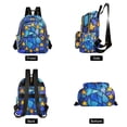 thumbnail image 2 of Blue Glass Stars Travel Laptop Backpack Casual Daypack Lightweight Bookbag Compartment for Business, 2 of 7