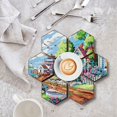 thumbnail image 5 of Gnmfd Wooden Diamond Painting Coaster Set DIY, Handcrafted Table Mats with Stain Heat Resistant Protection for Dining Decor Home Party Gift Relaxation, 5 of 5