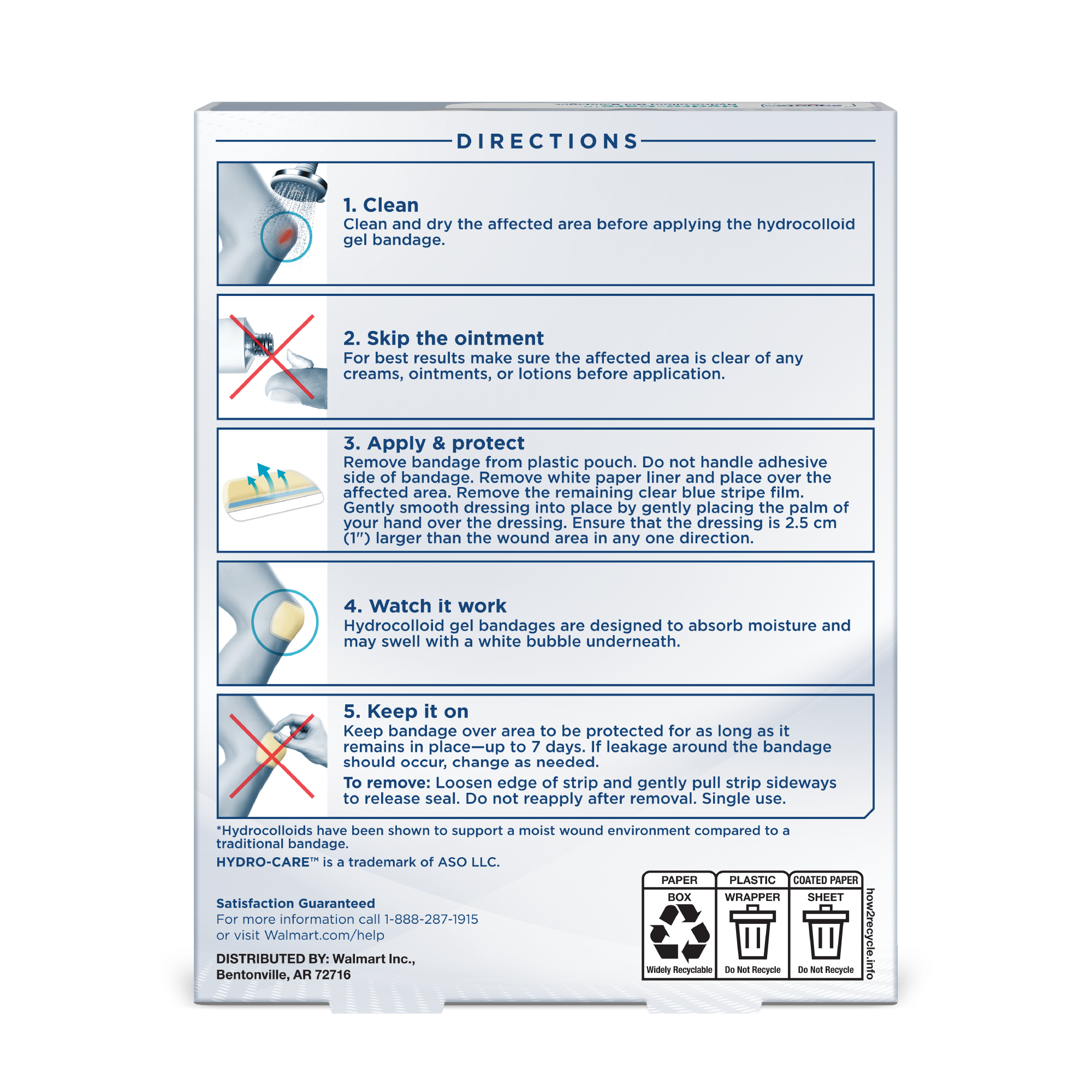 Equate Smart Heal Hydrocolloid Gel Bandages, 4 Count photo 2