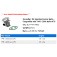 thumbnail image 2 of Secondary Air Injection Control Valve - Compatible with 1998 - 2000 Volvo V70 1999, 2 of 2