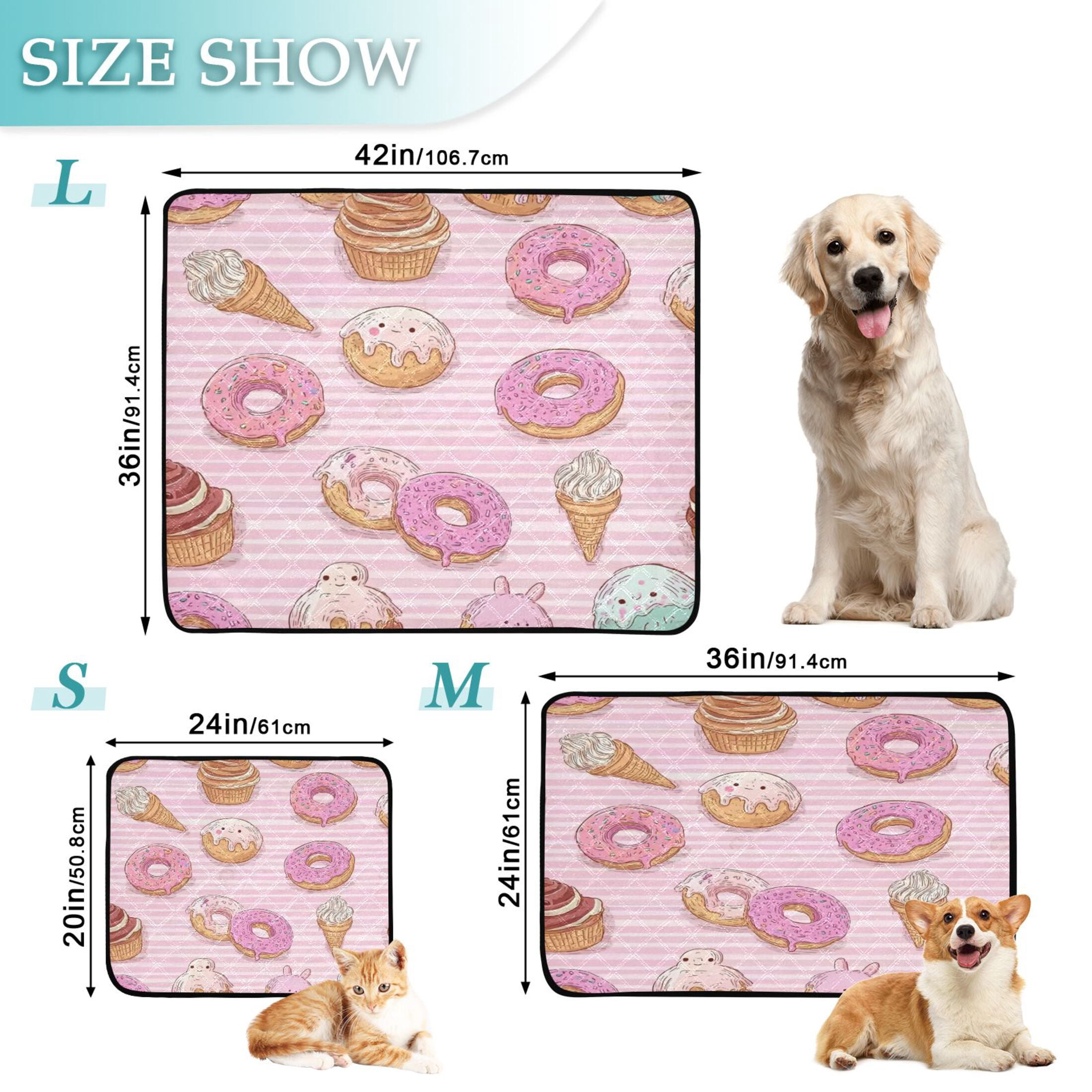 IAUYY Washable Pee Pads for Dogs Smallx3 Absorbent and Leak-Proof Non-Slip Reusable Puppy Pee Pads for Dogs Applicable to Playpen Potty Crate Donut