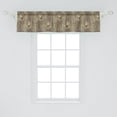thumbnail image 2 of Ambesonne Leopard Print Valance Pack of 2, Leo Wild Big Cat Face, 54"X12", Dark Tan Multicolor, 2 of 4