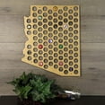 thumbnail image 3 of Torched Arizona Beer Cap Map Wall Mount Decor 17"x17"x0.25" Brown, 3 of 4