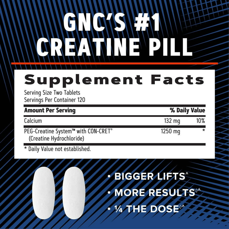 GNC AMP Creatine HCl 189 Pills, Fast Absorbing, Supports Strength, Energy Production, 120 Servings - Walmart.com GNC AMP Creatine HCl 189 Pills, Fast Absorbing, Supports Strength, Energy Production, 120 Servings - Walmart.com