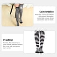 thumbnail image 4 of 2 Sets Striped Glove Stockings Black Gloves Windproof Leg Socks Pink Warmers Women Long Women's Womens Miss, 4 of 6
