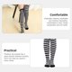 thumbnail image 3 of 1 conjunto de calentadores de brazo de invierno calientes cómodos calcetines altos calcetines a prueba de viento de mujeres, 3 of 8