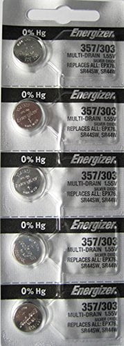 Energizer Battery 357/303 Multi Drain Silver Oxide 1.55V 2 Pack 