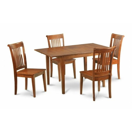 MLPO7-SBR-W 7 Piece kitchen nook dining set-kitchen table and 6 dining room chairs