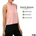 thumbnail image 2 of Arcarius Workout Tops for Women, Flowy Crop Top for Gym, Yoga, Exercise (Nude Pink, Small), 2 of 7