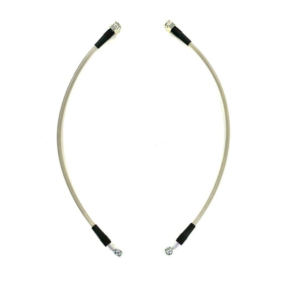 The Stop Shop Universal Braided Stainless Brake Hoses, 20 Inches Long with 10mm Banjo Hole and 3/8"-24 Female End, Made in USA