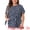 Navy Blue, variant on DARING DIVA Women's Plus Polka Dots Crew Neck Peplum Blouse 4X Dark Green