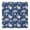 Blue Pioneer Flower, variant on Blue Striped Geometric Pattern Square Fitted Tablecloth with Elastic Edge,Square Table Cover,Washable Elastic Table Cover for Home Kitchen Party Decor 34"x34"