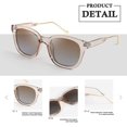 thumbnail image 4 of FEISEDY Square Polarized Sunglasses Women Men Retro Trendy Shades UV400 Lenses B2624, 4 of 7