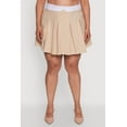 thumbnail image 4 of Womens Plus Size Mini Pleated Skirt with Contrast Waistband, 4 of 5