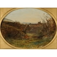 thumbnail image 2 of François-Auguste Ravier 24x19 Gold Ornate Framed and Double Matted Museum Art Print Titled - Champfond a Cremieu, 2 of 4