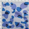 thumbnail image 4 of oneOone Silk Tabby Blue Fabric Abstract Organic Shape Dress Material Fabric Print Fabric By The Yard 42 Inch Wide, 4 of 4