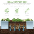thumbnail image 5 of Best Choice Products 8x4x2ft Outdoor Metal Raised Garden Bed for Vegetables Flowers Herbs - Mist Blue, 5 of 7