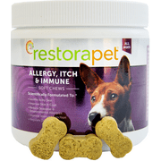 RestoraPet Allergy, Itch & Immune Soft Chews, For Dogs, All Ages, 60 Chewables, 6 oz (180 g)